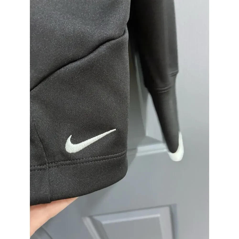 Nike Golf Dri Fit 1/2 Zip Cover Up Womens Size Lg Black Pull over PGA Logo